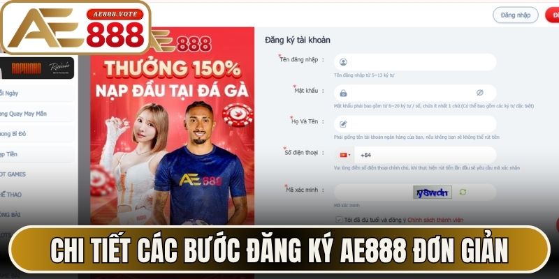 Chi tiết các bước đăng ký AE888 đơn giản cho bạn mới