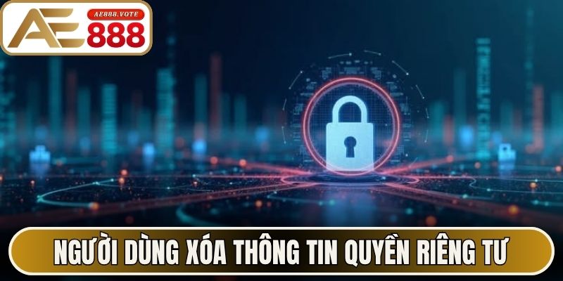 Quyền Riêng Tư AE888 Tiêu Chuẩn Bảo Mật Tối Tân 2026 2 Người dùng xóa thông tin quyền riêng tư