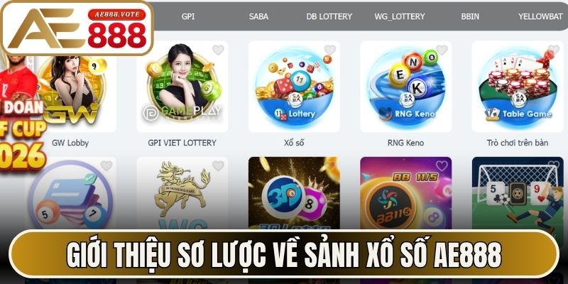 Giới thiệu sơ lược về sảnh xổ số AE888